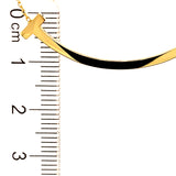 Collar (sonrisa) en oro amarillo 10k. 45cm/48cm