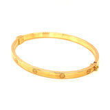 Caña (estilo cartier S) en oro amarillo 10kt.