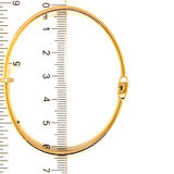 Caña (clavo) con circones en oro amarillo 10kt.