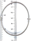 Caña (clavo) con circones en oro blanco 10kt.