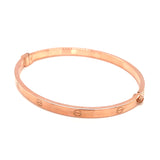 Caña (estilo cartier M) en oro rosado 10kt.