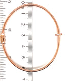 Caña (clavo) con circones en oro rosado 10kt.