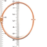 Caña (clavo) con circones en oro rosado 10kt.