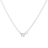 Collar de Amatista con diamantes en oro blanco 10k 45cm