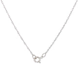 Collar de amatista con diamantes en oro blanco 14kt.