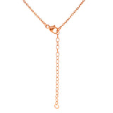 Collar de amatista en oro rosado 10k. 45cm