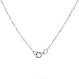 Collar de Amatista con diamantes en oro blanco 10k 45cm