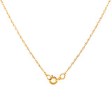 Collar de granate con diamantes en oro amarillo 14k