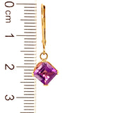 Aretes de Amatista en oro amarillo 10k