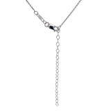 (LD) Collar con diamante de laboratorio en oro blanco 14kt. 39/43cm D-0.50Cts.