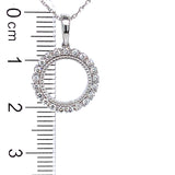 (LD) Collar con diamante de laboratorio en oro blanco 10kt. 45cm D-0.25Cts.