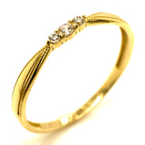 Set de anillos de matrimonio con circones en oro amarillo 10kt