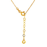 Collar (corazón) con circones en oro amarillo 10kt. 42/45cm