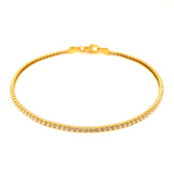 Pulsera (circones) en oro amarillo 10kt. 19.5cm