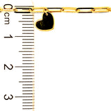 Pulsera (corazones) en oro amarillo 10kt. 19.5cm