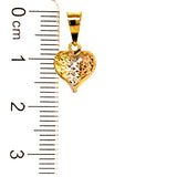 Dije (corazón) en oro 3 Tonos 10kt.