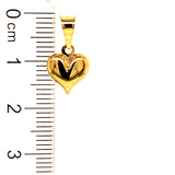 Dije (corazón) en oro amarillo 10k