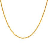 Cadena (cordón) hueca en oro amarillo 10kt. 45cm