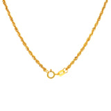 Cadena (cordón) hueca en oro amarillo 10kt. 45cm