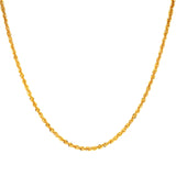 Cadena (cordón) hueca en oro amarillo 10kt. 50cm