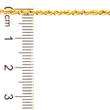 Cadena (cordón) hueca en oro amarillo 10kt. 50cm