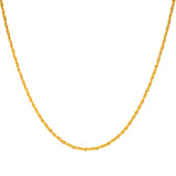 Cadena (cordón) hueca en oro amarillo 10kt. 50cm