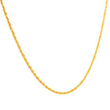 Cadena (cordón) hueca en oro amarillo 10kt. 50cm