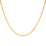 Cadena (cordón) hueca en oro amarillo 10kt. 45cm