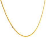 Cadena (cordón) hueca en oro amarillo 10kt. 45cm