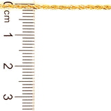 Cadena (cordón) hueca en oro amarillo 10kt. 45cm