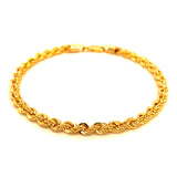 Pulsera cordón en oro amarillo 10kt. 21cm