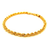 Pulsera cordón en oro amarillo 10kt. 21cm