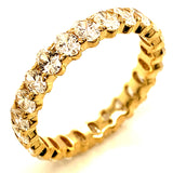 (LD) Banda con diamantes de laboratorio en oro amarillo 14k. D-2.16Cts.