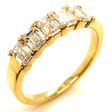 (LD) Banda con diamantes de laboratorio en oro amarillo 14k. D-1.20Cts.