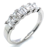 (LD) Banda con diamantes de laboratorio en oro blanco 14k. D-1.20Cts.