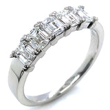 (LD) Banda con diamantes de laboratorio en oro blanco 14k. D-1.20Cts.
