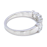 (LD) Banda con diamantes de laboratorio en oro blanco 14k. D-1.20Cts.