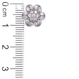 (LD) Aretes con diamantes de laboratorio en oro blanco 14kt. D-0.90Cts.