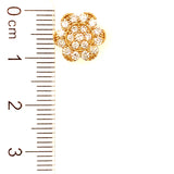 (LD) Aretes con diamantes de laboratorio en oro amarillo 14kt. D-0.90Cts.