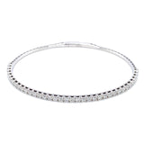 (LD) Caña con diamantes de laboratorio en oro blanco 14kt. D-1.45Cts.