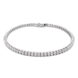 (LD) Pulsera (tennis) con diamantes de laboratorio en oro blanco 14kt. D-1.81CT 18cm