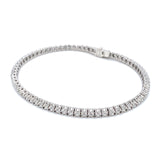 (LD) Pulsera (tennis) con diamantes de laboratorio en oro blanco 14kt. D-1.81CT 18cm