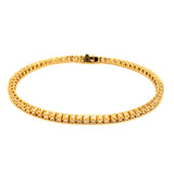 (LD) Pulsera (tennis) con diamantes de laboratorio en oro amarillo 14kt. D-1.81CT 18cm
