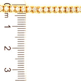 (LD) Pulsera (tennis) con diamantes de laboratorio en oro amarillo 14kt. D-1.81CT 18cm