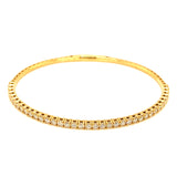 (LD) Caña con diamantes de laboratorio en oro amarillo 14kt. D-1.45Cts.