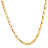 (LD) Collar (tennis) con diamantes de laboratorio en oro amarillo 14kt. 43CM D-6.02Cts.