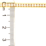 (LD) Collar (tennis) con diamantes de laboratorio en oro amarillo 14kt. 43CM D-6.02Cts.