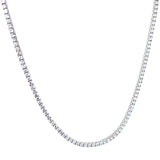 (LD) Collar (tennis) con diamantes de laboratorio en oro blanco 14kt. 43CM D-6.81Cts.