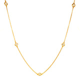(LD) Collar con diamantes de laboratorio en oro amarillo 14kt. 43CM D-0.95Cts.