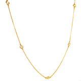 (LD) Collar con diamantes de laboratorio en oro amarillo 14kt. 43CM D-0.95Cts.